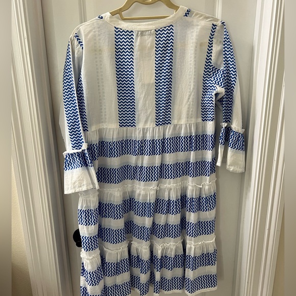 Blue and white chevron striped dress - Picture 4 of 4